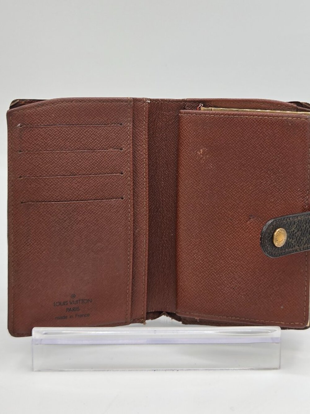 Louis Vuitton Monogram French Purse Wallet | Kiss Lock Coin Wallet | Authentic - Picture 11 of 14